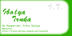 ibolya trnka business card